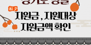 경기도 추석 명절 지원금 지원 대상, 지원 지역