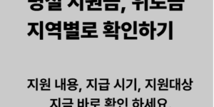 명절 지원금 확인 방법
