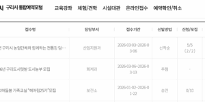 구리시 텃밭 임대 신청 바로가기