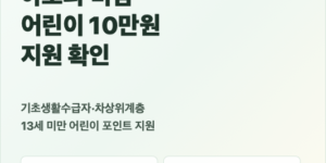 2026년 환경보건이용권 아토피 비염 천식 어린이 10만원 지원 대표이미지